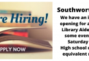 Southworth Library Job Opening-Part-time Library Aide