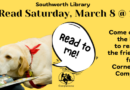 Paws to Read – Saturday,March 8 at 10:30 am