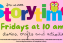 May Preschool Storytime- Fridays at 10 am