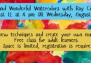 Adult Watercolor Art Class with Ray Crognale this August