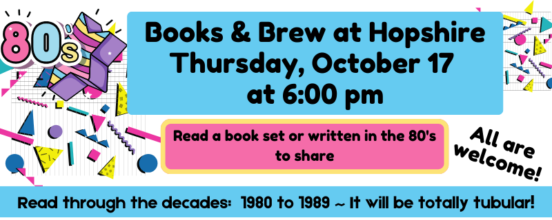 Books & Brew – Thursday, October 17 at 6pm