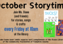 October Storytime Fridays at 10 am