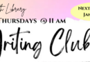 Southworth Library Adult Writing Club – Thursday, January 9 at 11am