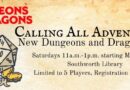 D&D Club – Starts on Saturday, March 1st at 11am