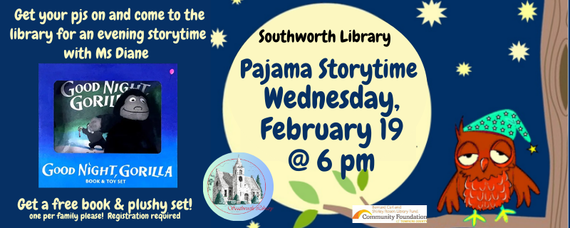 Pajama Storytime Wednesday, February 19 at 6 pm- Good Night Gorilla!