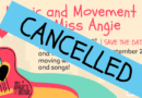 Miss Angie’s Music & Movement- Saturday, September 20th CANCELLED