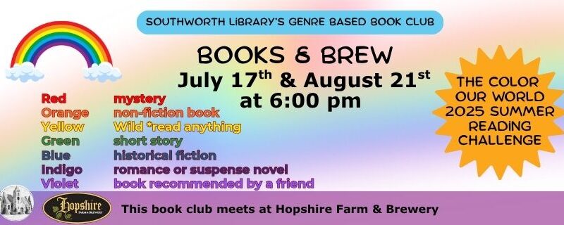 Books & Brew – Thursday, July 17th & Thursday, August 21st at 6 pm