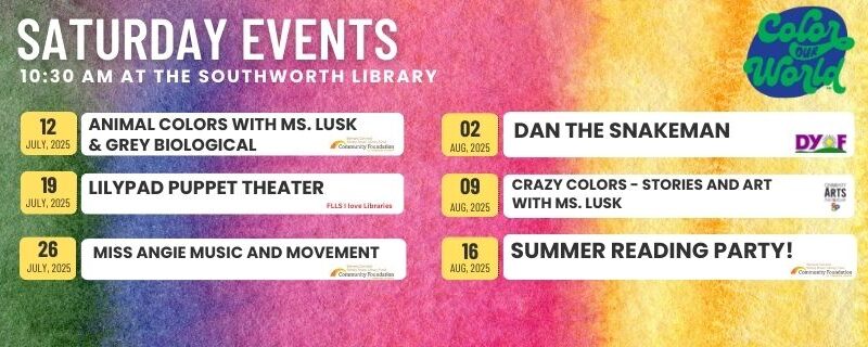 Summer Saturday Events – 10:30am