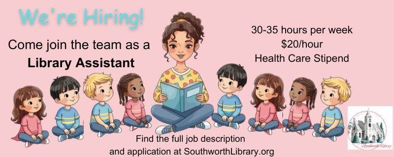 Now hiring a Library Assistant