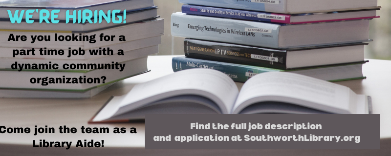 Come join the team as a Library Aide!