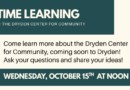 Lunchtime Learning: Dryden Center for Community – Wednesday, Oct. 15 at noon