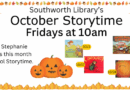 October Storytimes – Fridays at 10am