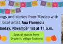 Ana Florencia: Mexican guitar – Saturday, November 1st at 11am