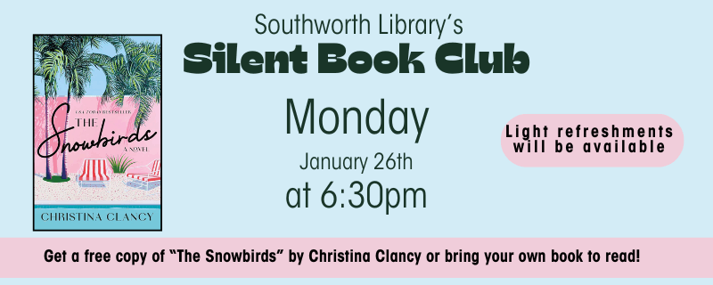 Silent Book Club – Monday, January 26 at 6:30pm
