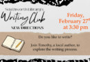Writing Club – Friday, February 27th at 3:30 pm