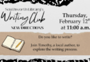 Writing Club – Thursday, February 12th at 11am