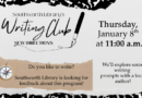 Writing Club – Thursday, January 8th at 11am