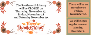 Closed for Thanksgiving