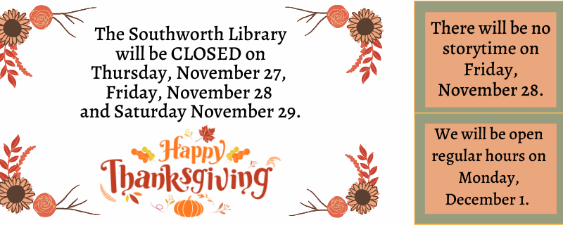 Closed for Thanksgiving