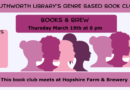 Books & Brew – Thursday, March 19th at 6pm at Hopshire