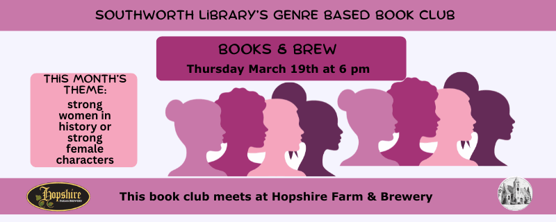 Books & Brew – Thursday, March 19th at 6pm at Hopshire