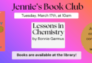 Jennie’s Book Club: Lessons in Chemistry by Bonnie Garmus – Tuesday, March 17th @ 10am