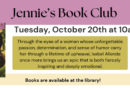 Jennie’s Book Club: Violeta – Tuesday, October 20th at 10am