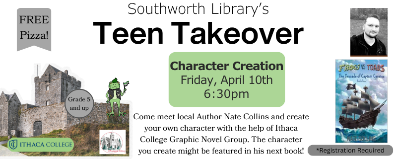 Teen Takeover – Character Creation Friday, April 10th at 6:30pm