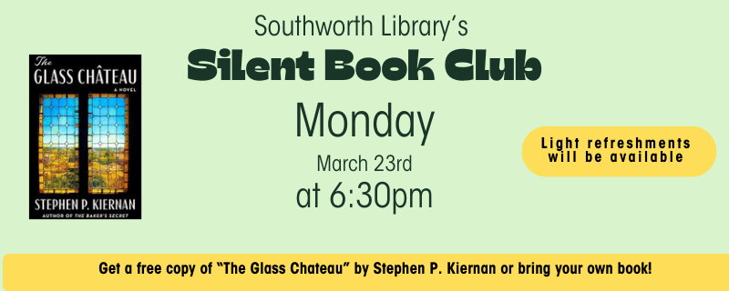 Silent Book Club – Monday, March 23rd at 6:30pm