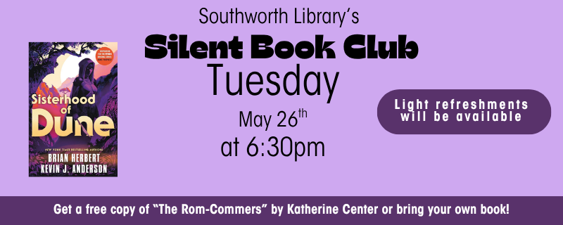 Silent Book Club – Tuesday, May 26th at 6:30pm