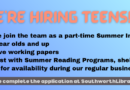 Now Hiring Teen Summer Interns