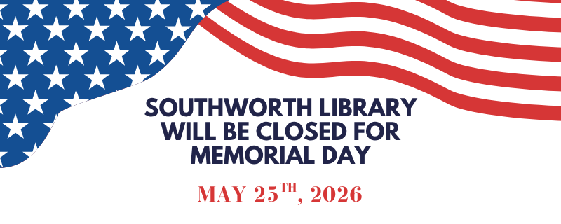 Closed for Memorial Day, Monday May 25th