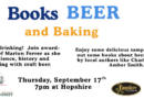 Books, Beer and Baking – Thursday, September 17th at 6pm at Hopshire Farm & Brewery