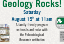 Geology Rocks! – Saturday, August 15th at 11am with PRI
