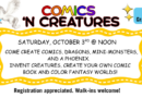 Comics ‘N Creatures – Saturday, October 3rd at noon with Ithaca College