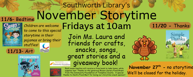 Preschool Storytime – Fridays at 10am
