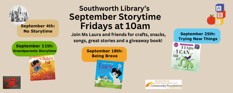 Preschool Storytime – Fridays at 10am